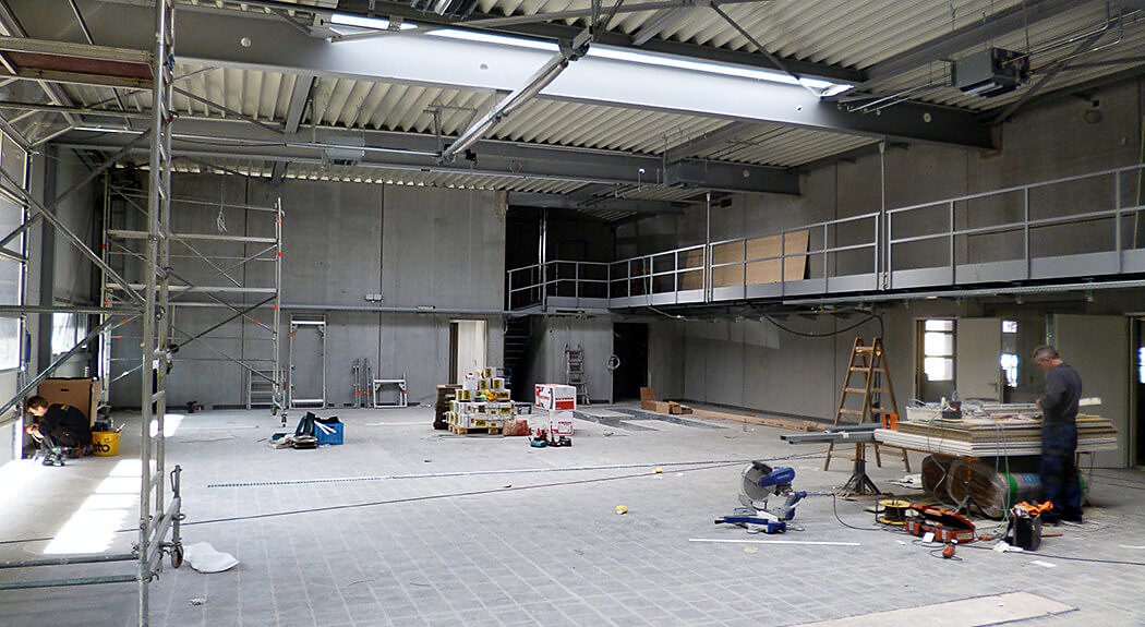 Rohbau der Werkstatt