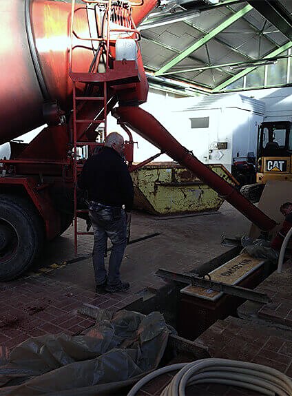 Einbau der Unterflurtechnik
