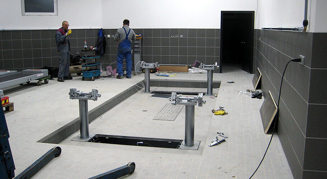 Montage der Hebetechnik